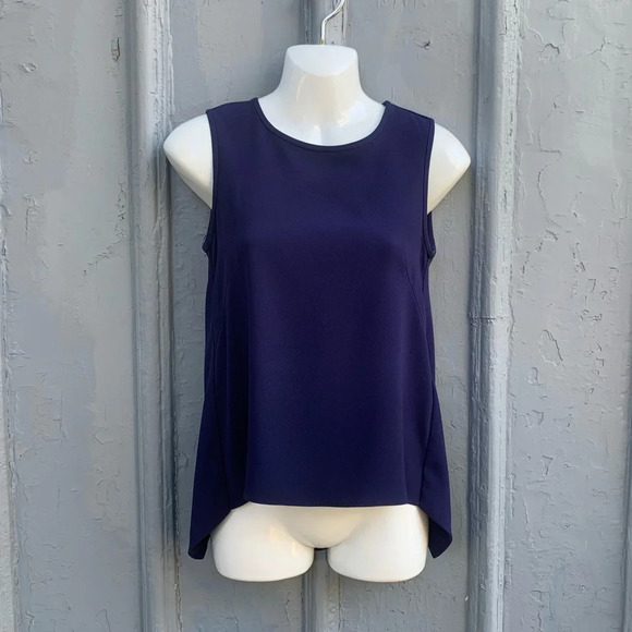Rag & Bone Navy & Black contrast sleeveless blouse, size x small - Picture 2 of 4